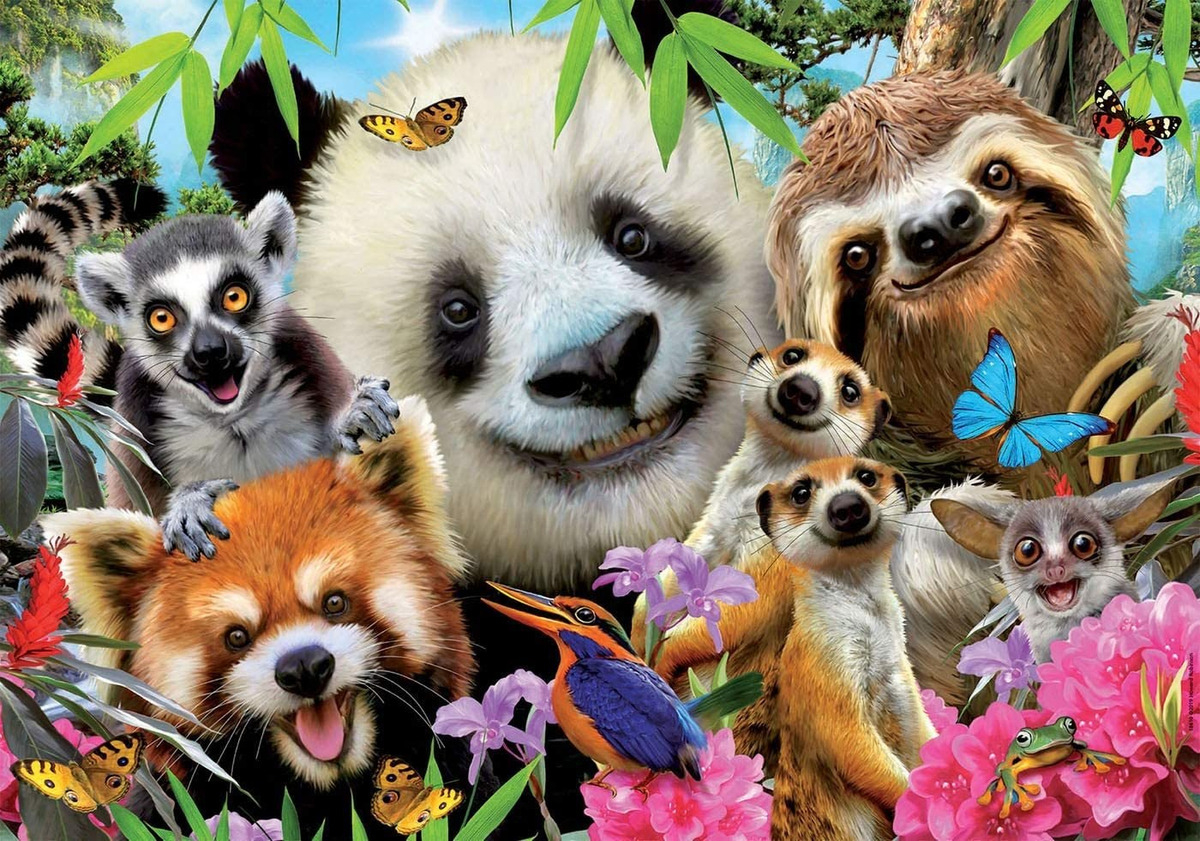 Puzzle 300 Piezas Selfie Amigos Animales Rompecabezas Educa