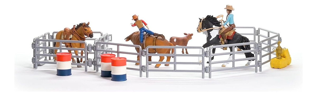 Set Figuras Show De Rodeo Toro Caballo Granja Schleich Trex
