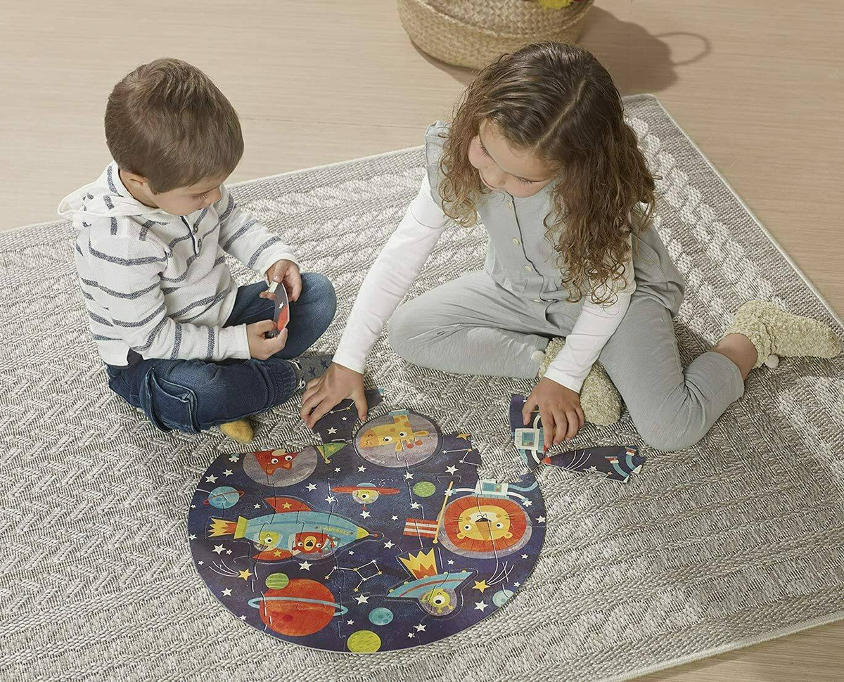 Set Puzzle Viaje Espacial Rompecabezas Niños Educa Animales