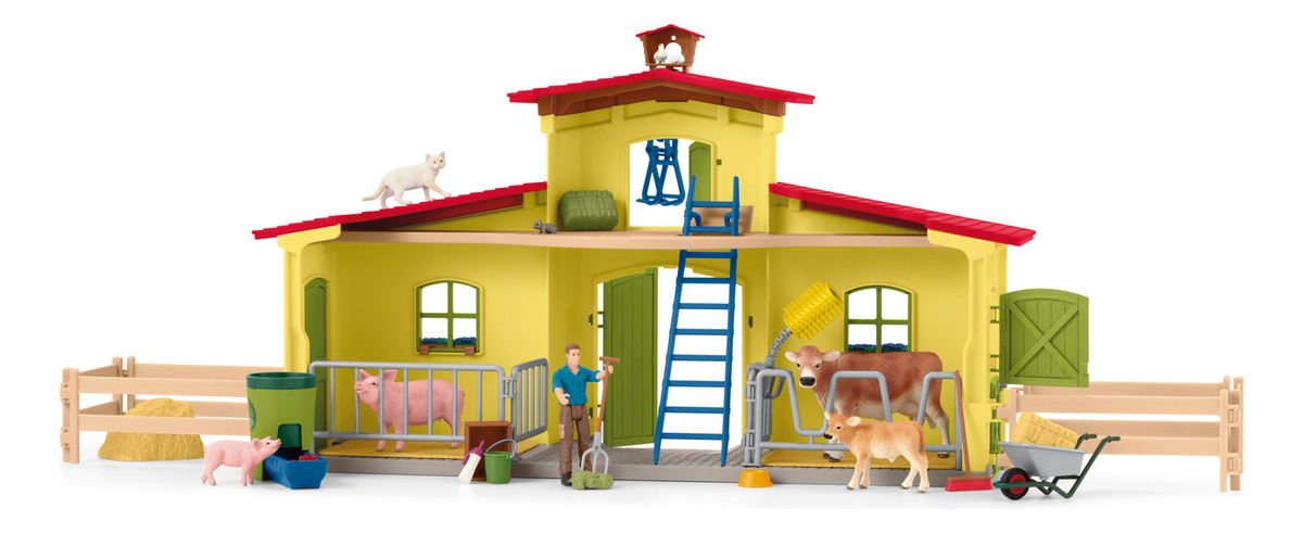 Establo Granero Animales Accesorios Farm World Schleich Tx