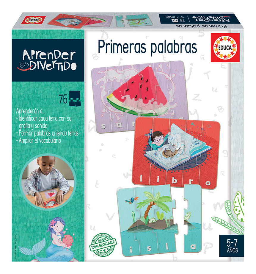 Juego Mesa Educativo Mis Primeras Palabras Puzzle Infantil