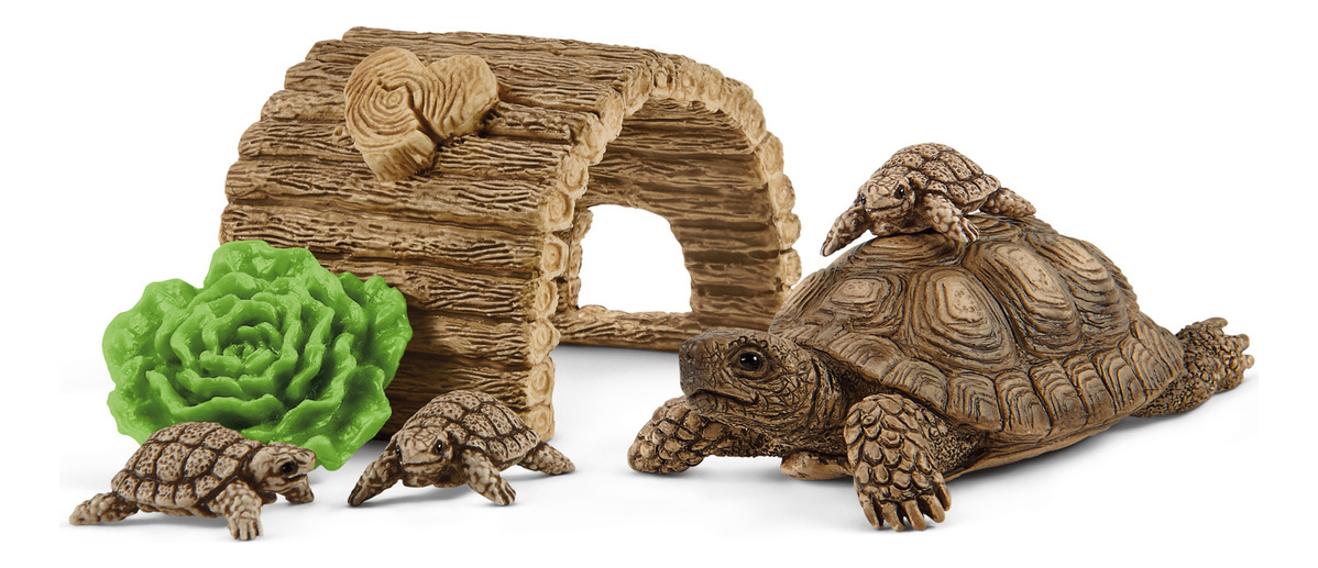 Figura Hogar Tortugas Familia Schleich Wild Life Realista Tx