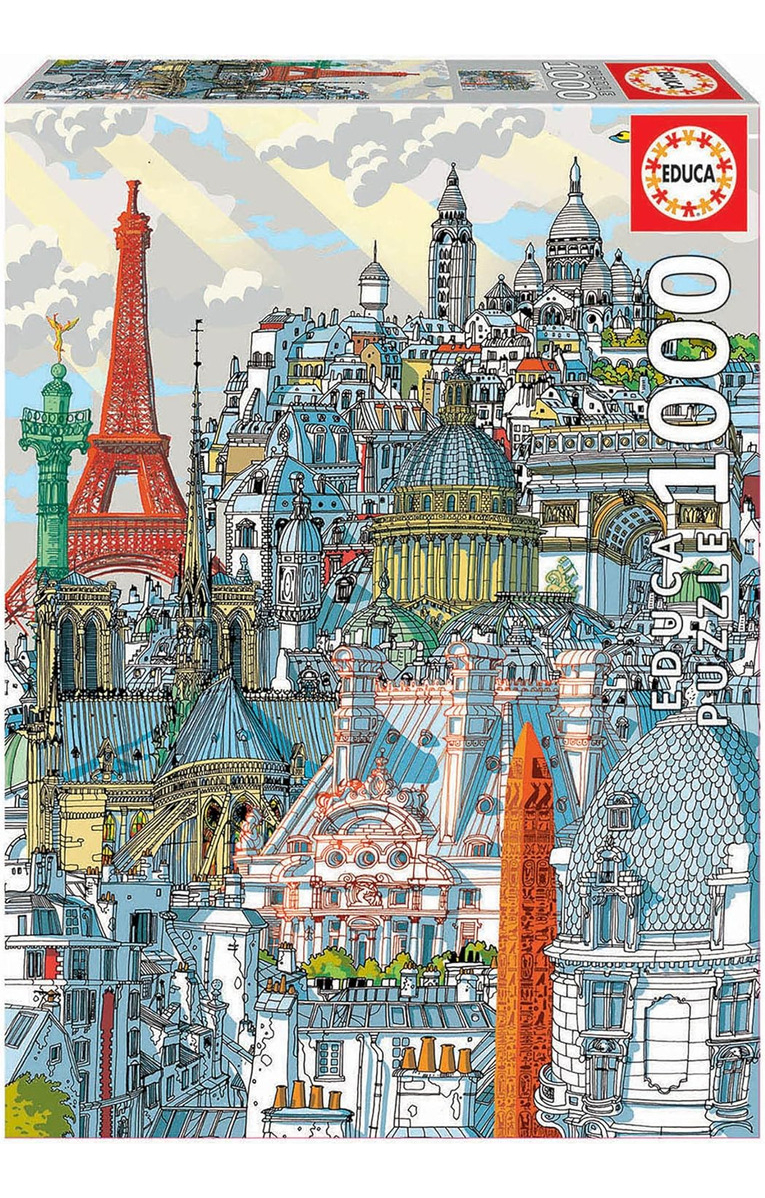 Puzzle Rompecabezas Ciudad Paris Collage 1000 Pcs Educa Tx