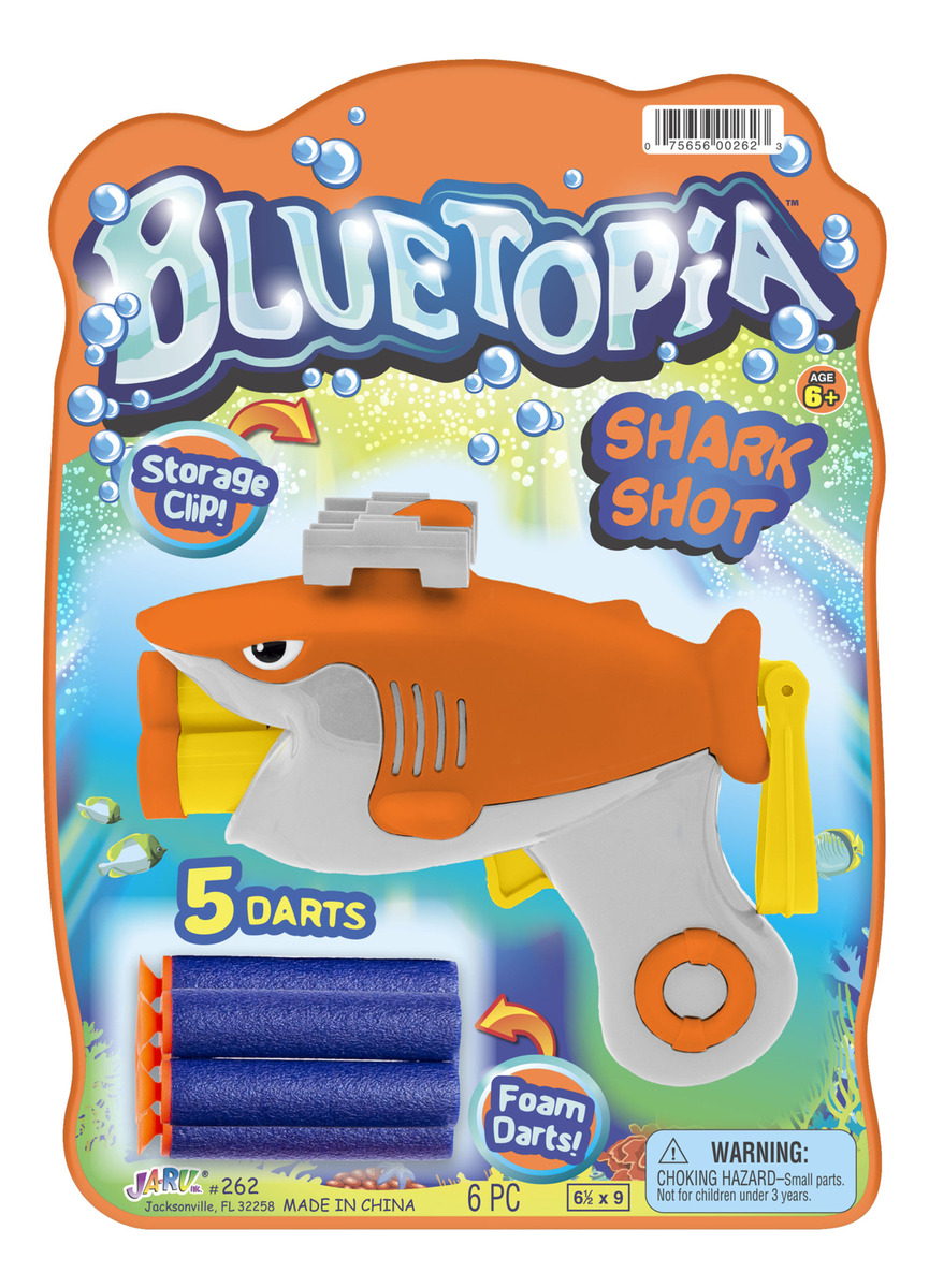 Pistola Lanza Dardos Tiburon + 5 Dardos Ja-ru Bluetopia Trex