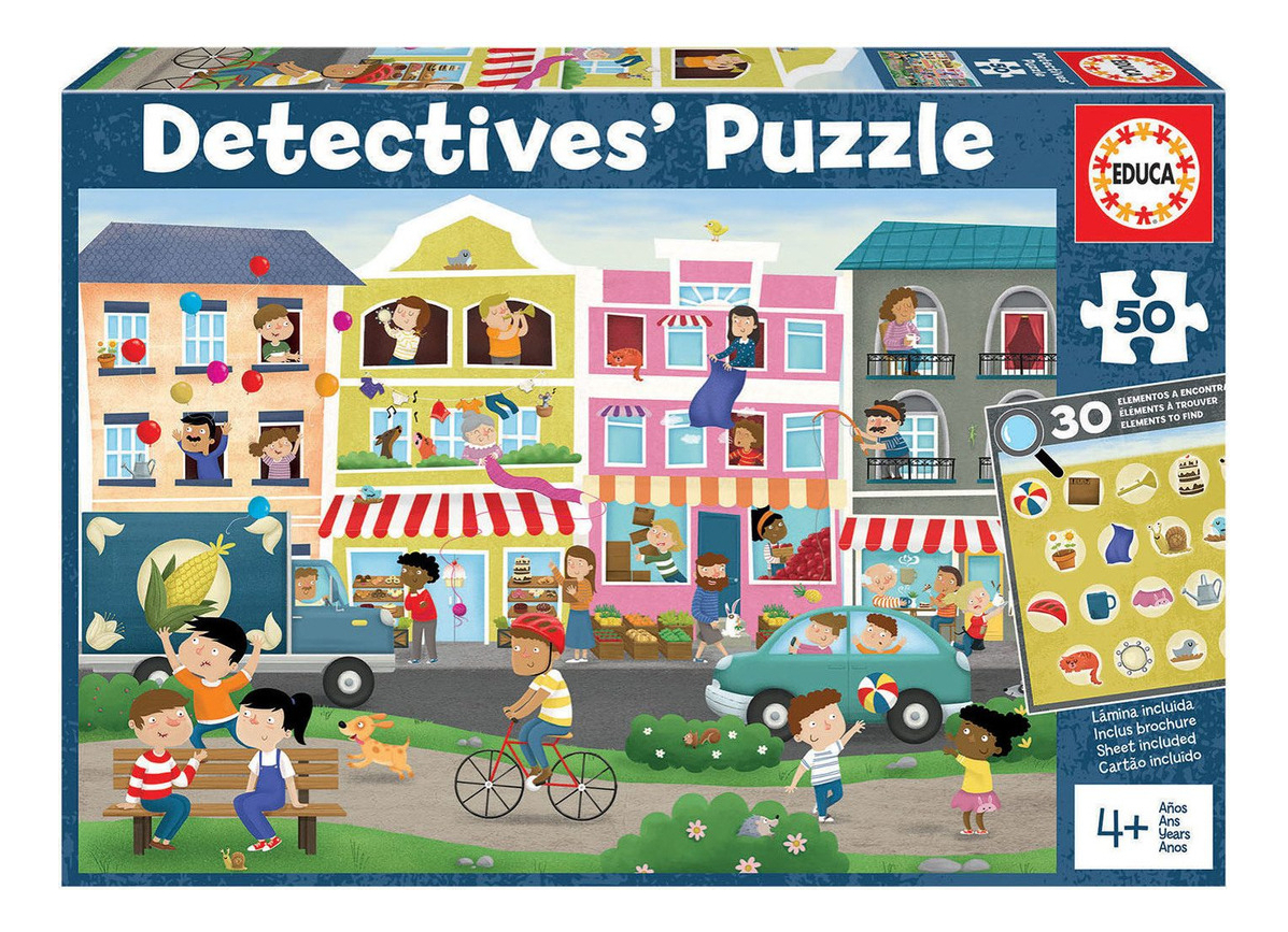 Set Puzzle Detective Rompecabezas Niños Didactico Educa Tx