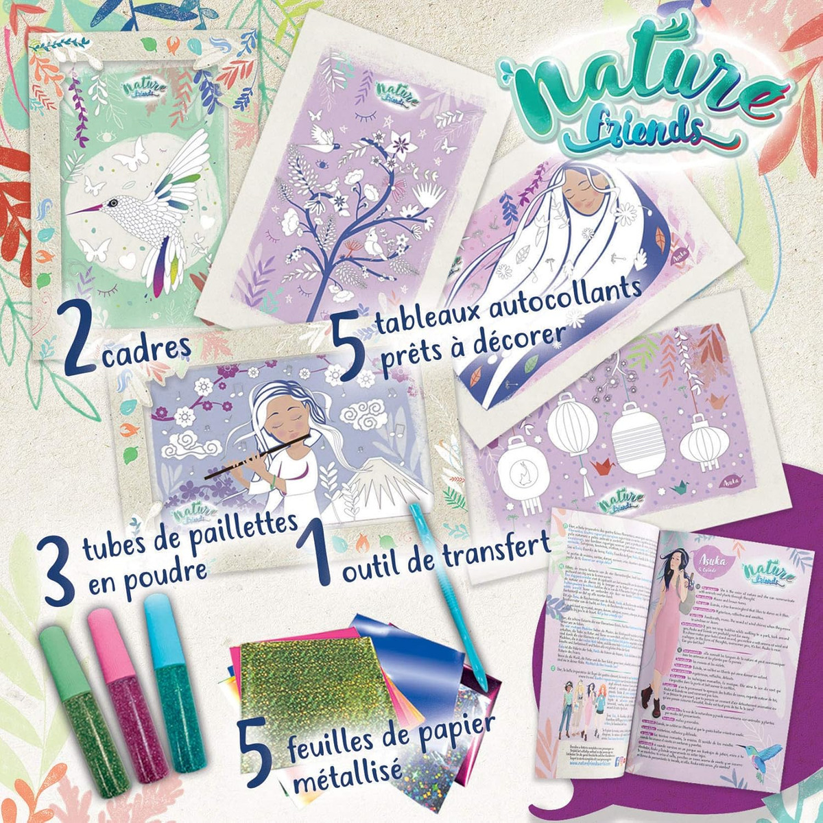 Juego Dibujo Glitter Y Brillantina Nature Friends Educa Trex