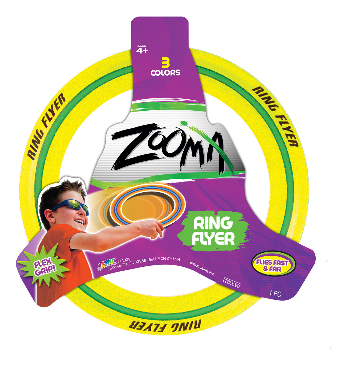 Juguete Aro Simil Platillo Volador Frisbee Flexible Ja Ru Tx