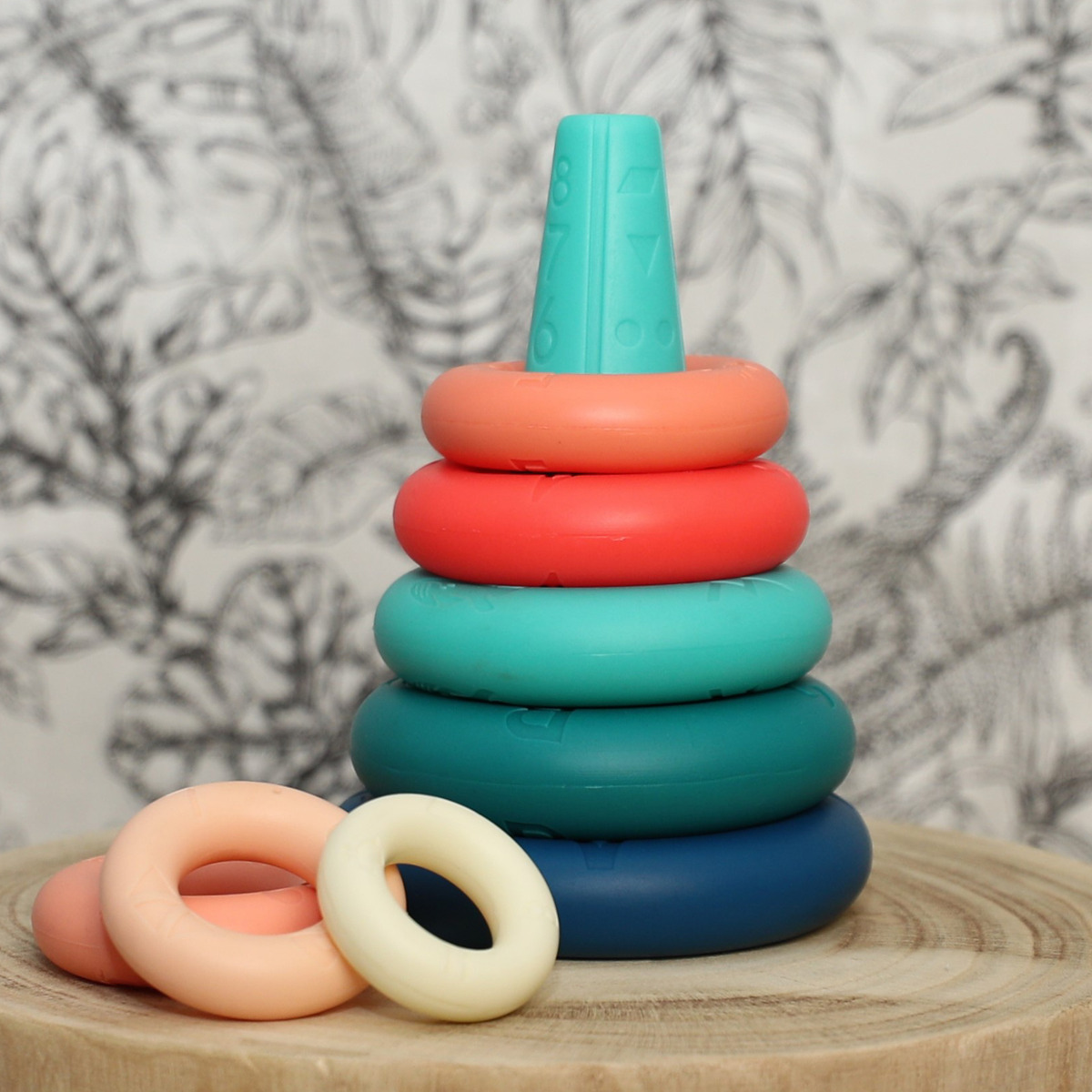 Piramide Aros Almohadilla Educativo Bebe Infantil Ludi Trex
