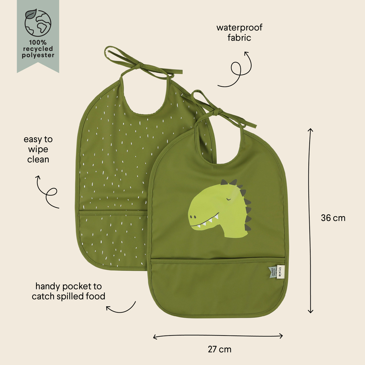 Pack 2 Baberos Impermeables Trixie