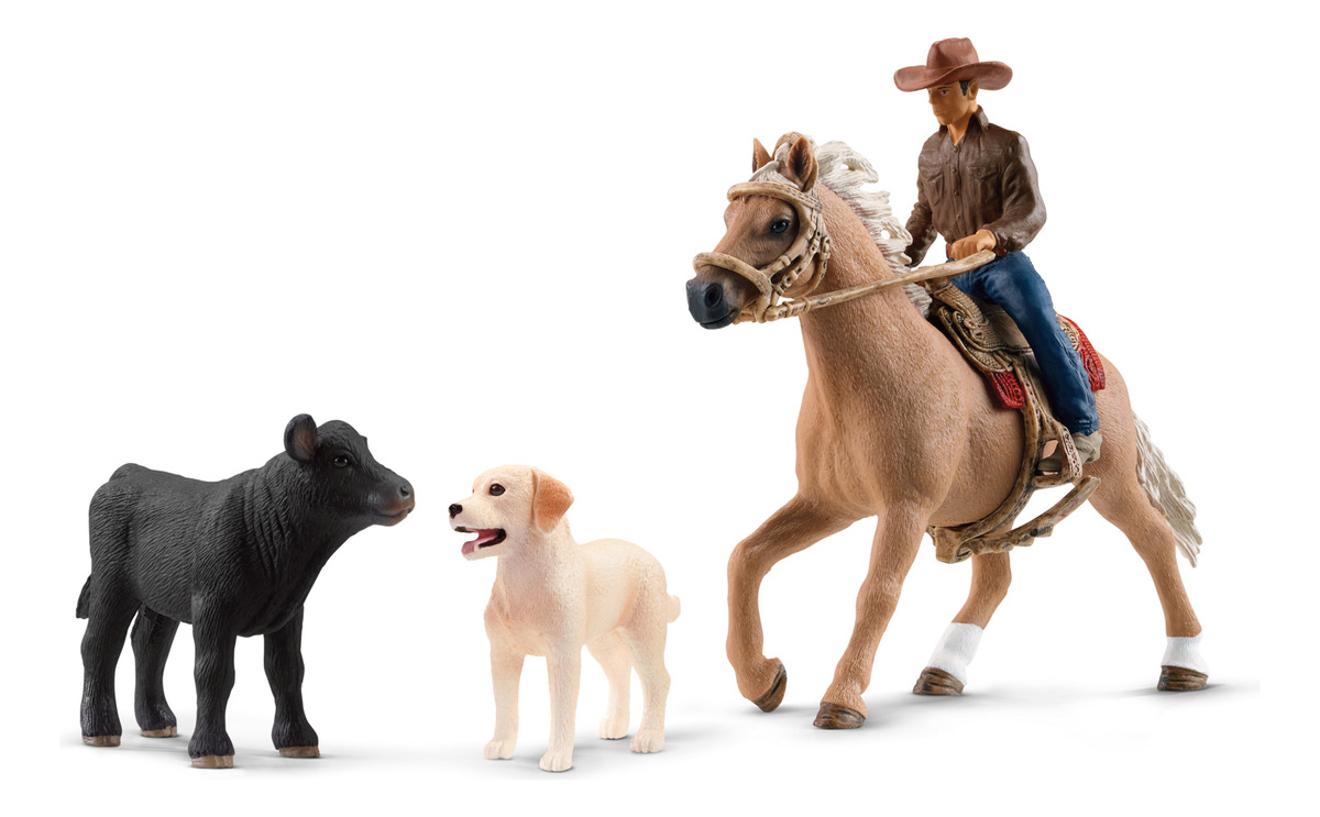 Figura Aventuras Equitación Vaquera Schleich Farm World Trex