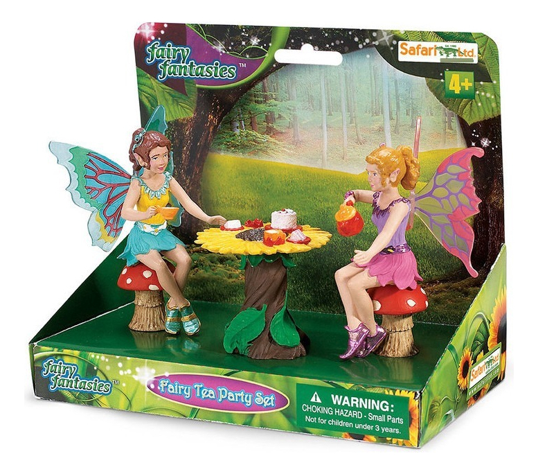 Set Fiesta Reunión Té Hada Safari Figura Muñeco Realista Tx