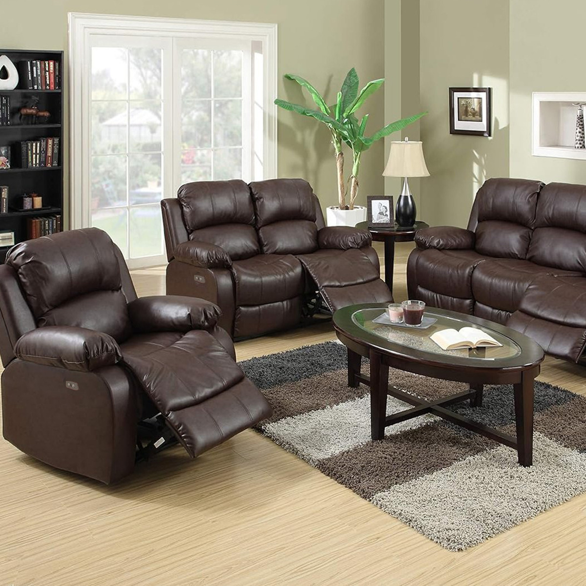 Sillón Reclinable 2 Cuerpos Masajeador Electrico Living Trex