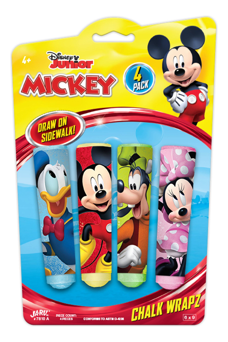 Pack 4 Tizas Disney Junior Mickey Mouse Ja Ru Infantil Trexç