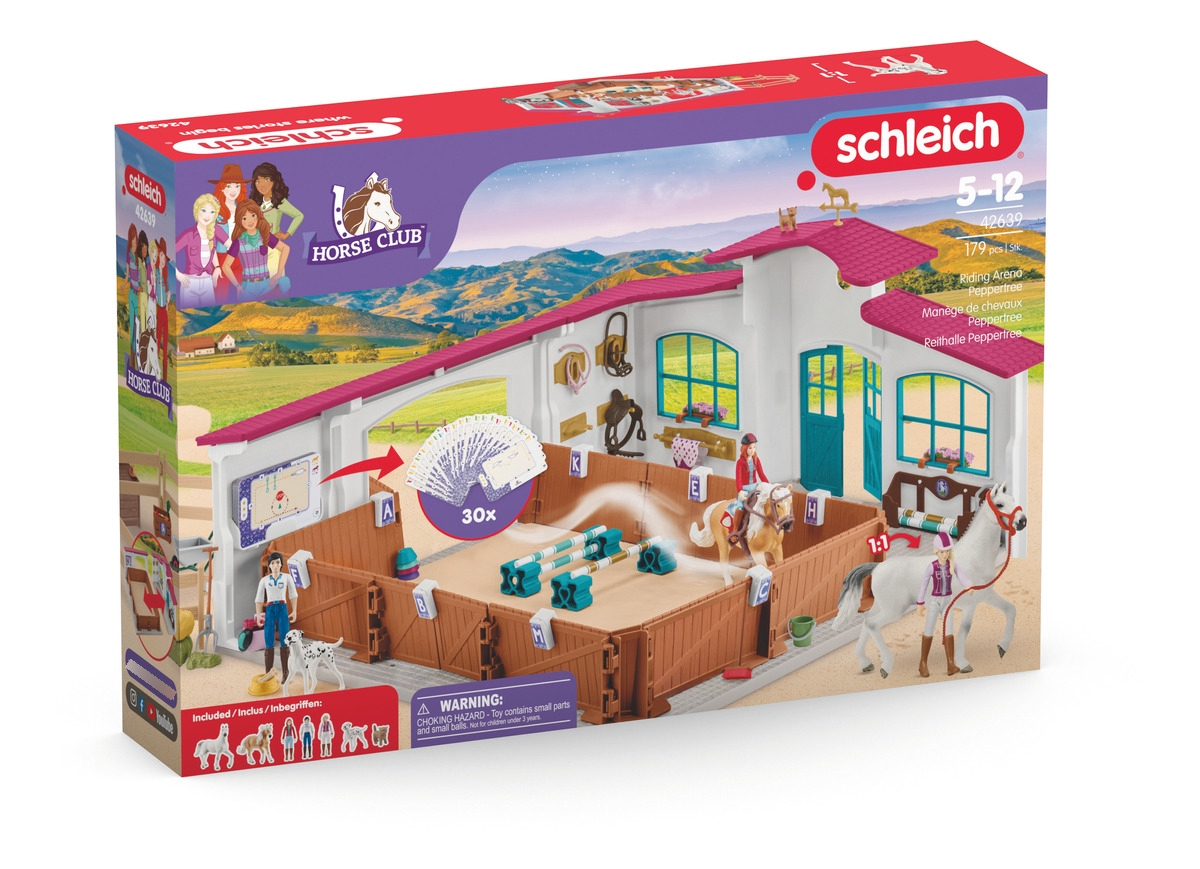 Set Figura Picadero Cubierto Caminador Caballos Schleich Tx