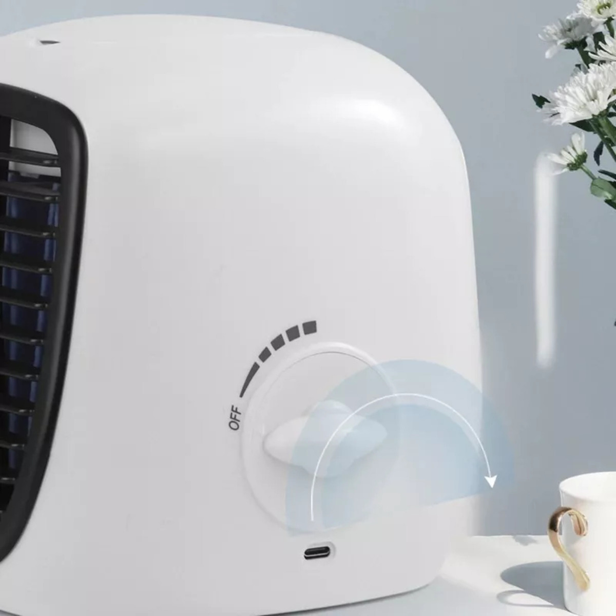 Hidro Ventilador Aire Portatil 2 En 1 Humidificador Goldtech