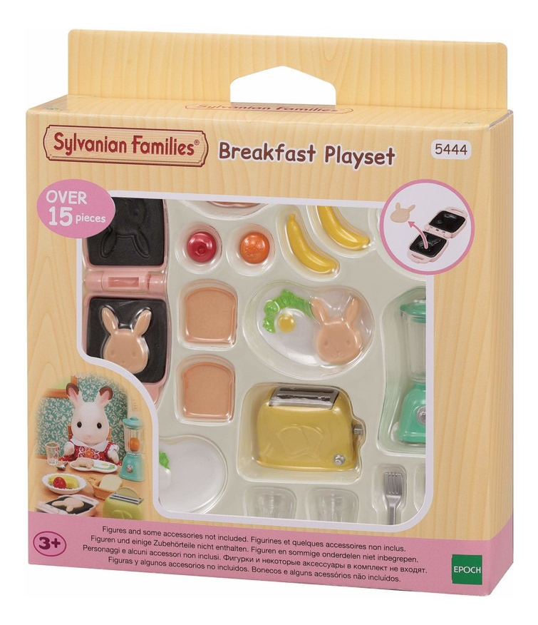 Sylvanian Families Set Desayuno Accesorios Cocina Vajilla Tx