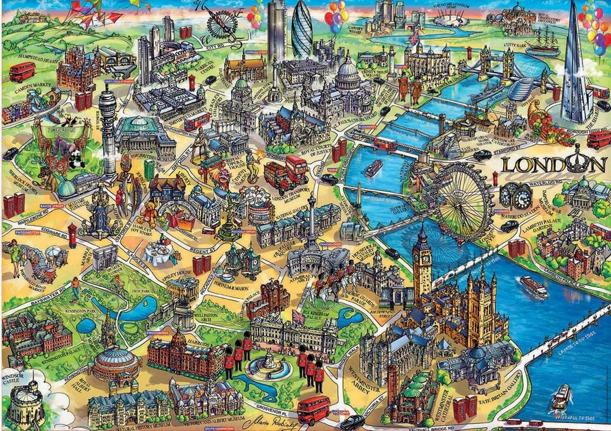 Rompecabeza Puzzle Mapa De Londres Ciudad 500 Piezas Educa