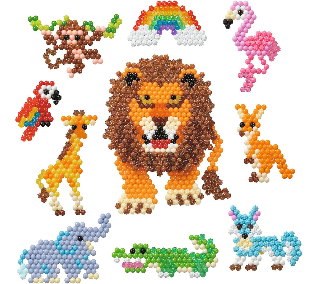 Aquabeads Wild Safari Scene 1800 Perlas Animales Juguetes Tx