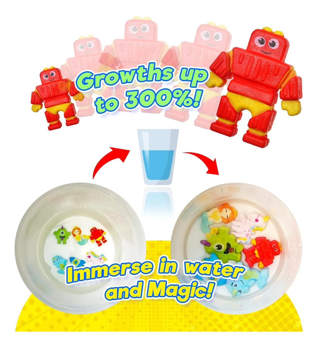 Super Amigos Crece En El Agua Hasta 300% Ja Ru Infantil Trex