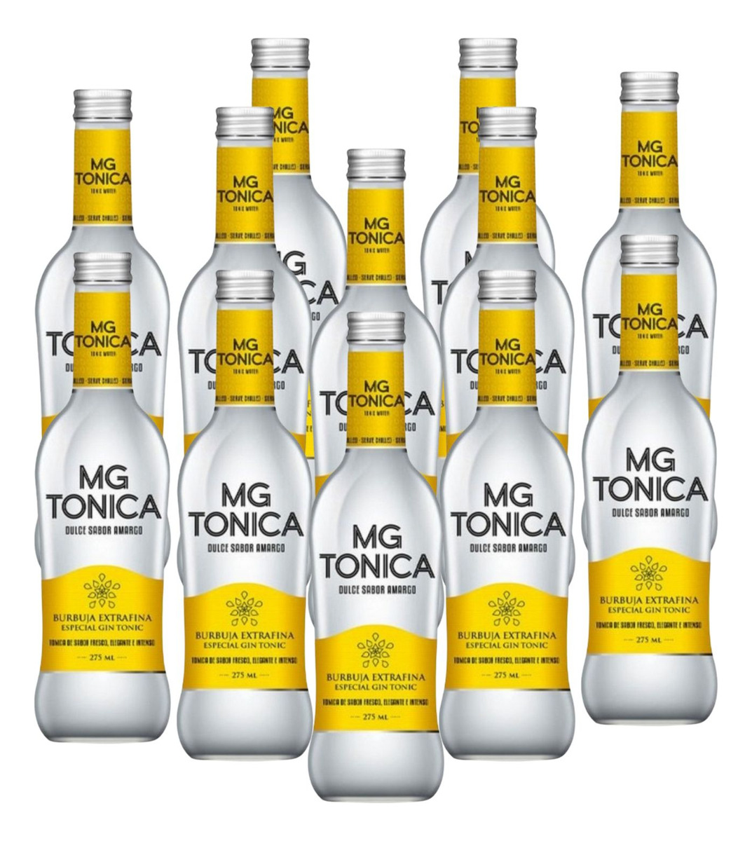 12 Botellas Mg Agua Tonica Alcohol Coctel 275 Ml Promo Trex