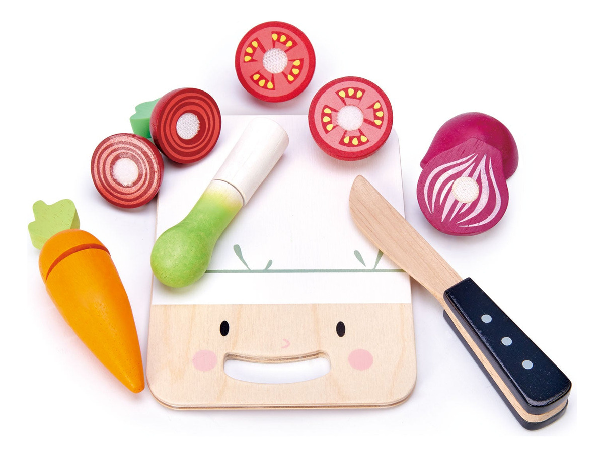 Tender Leaf Toys Tabla Cortar Vegetales Juguete Madera Niños