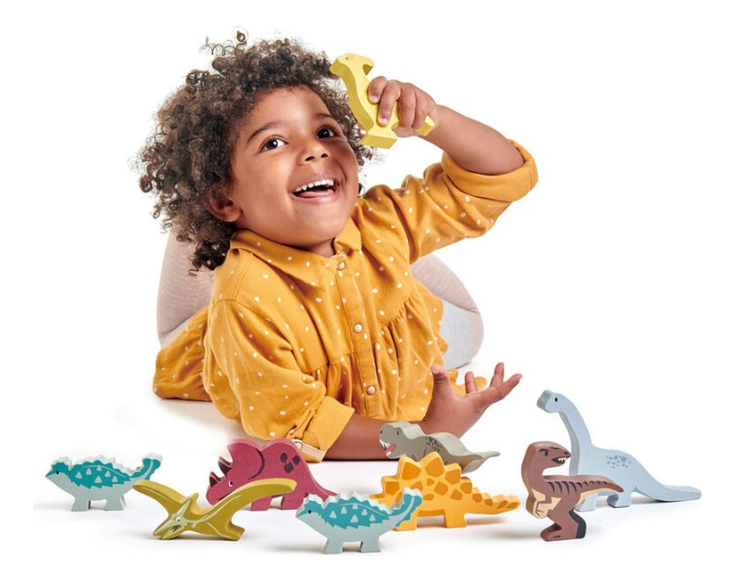 Tender Leaf Toys Dinosaurio Parasaurolophus Madera Juguete ®