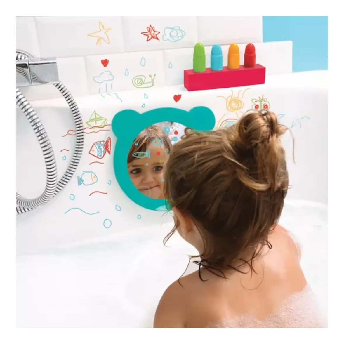 Aguacolor Ludi Espejo Y Crayones Bebes Baño