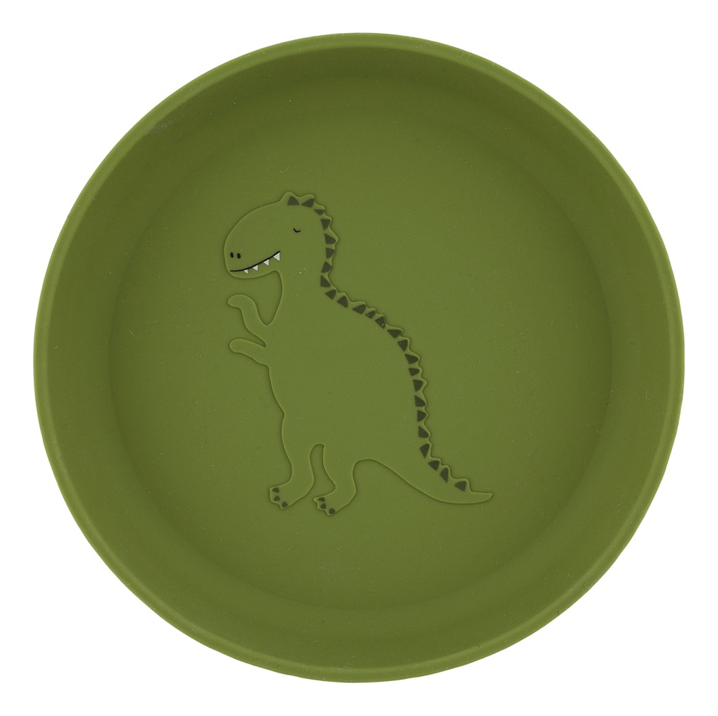 Plato Silicona Dinosaurio Bebe Infantil Seguro Trixie Trex