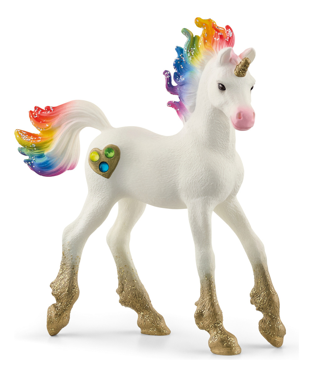 Figura Unicornio Bebe Potro Arcoiris Bayala Schleich Muñeco