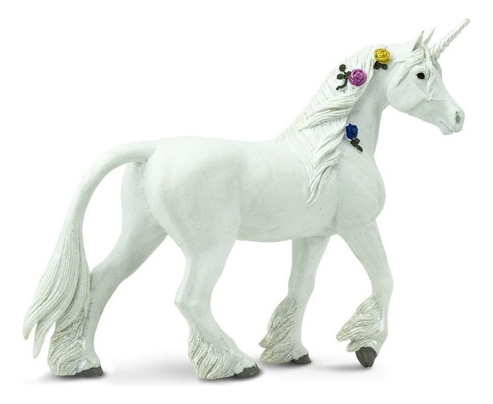 Figura Safari Unicornio Blanco Niñas Caballo Juguete Trex