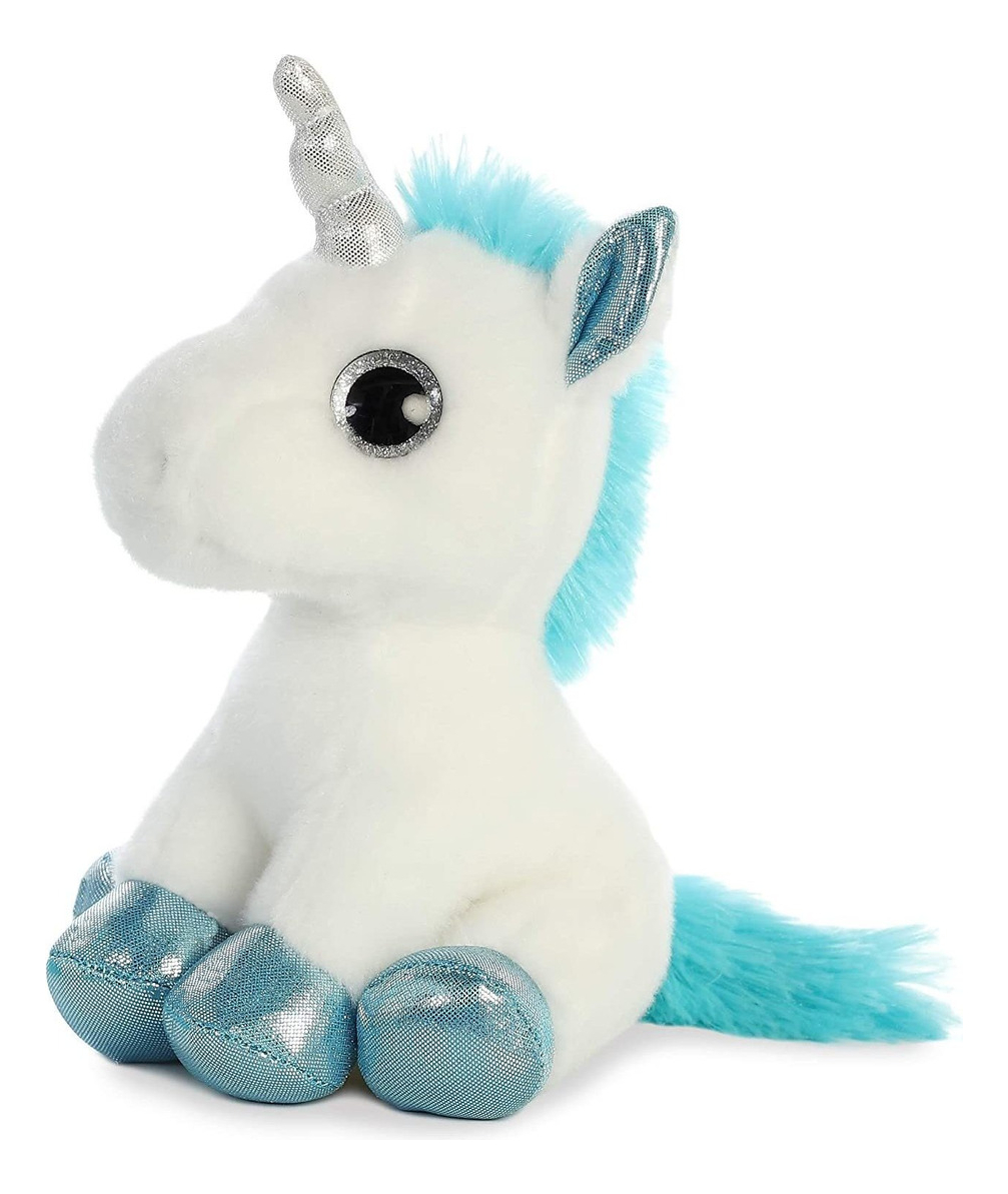 Peluche Unicornio Snowbelle Sentado Felpa Suave Aurora Trex