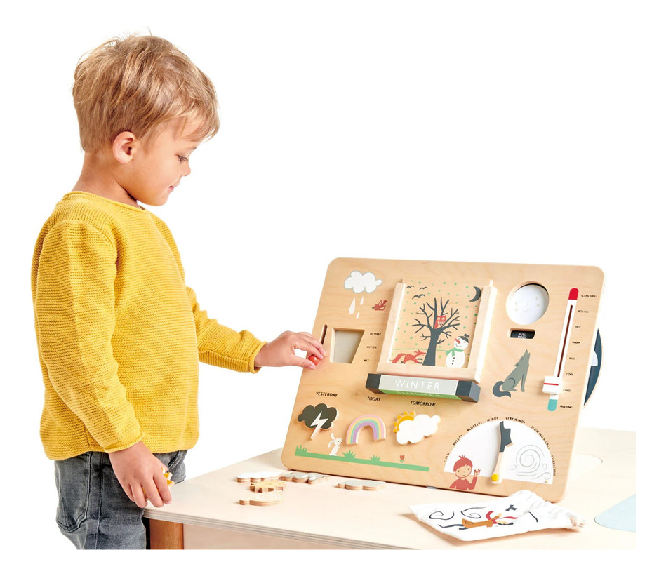 Juego Reloj Meteorológico Para Niños De Madera Tender Leaf