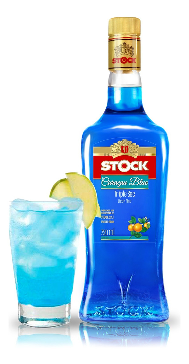 Licor Fino Stock Curacao Blue 720 Ml Cocteles Postres Trex
