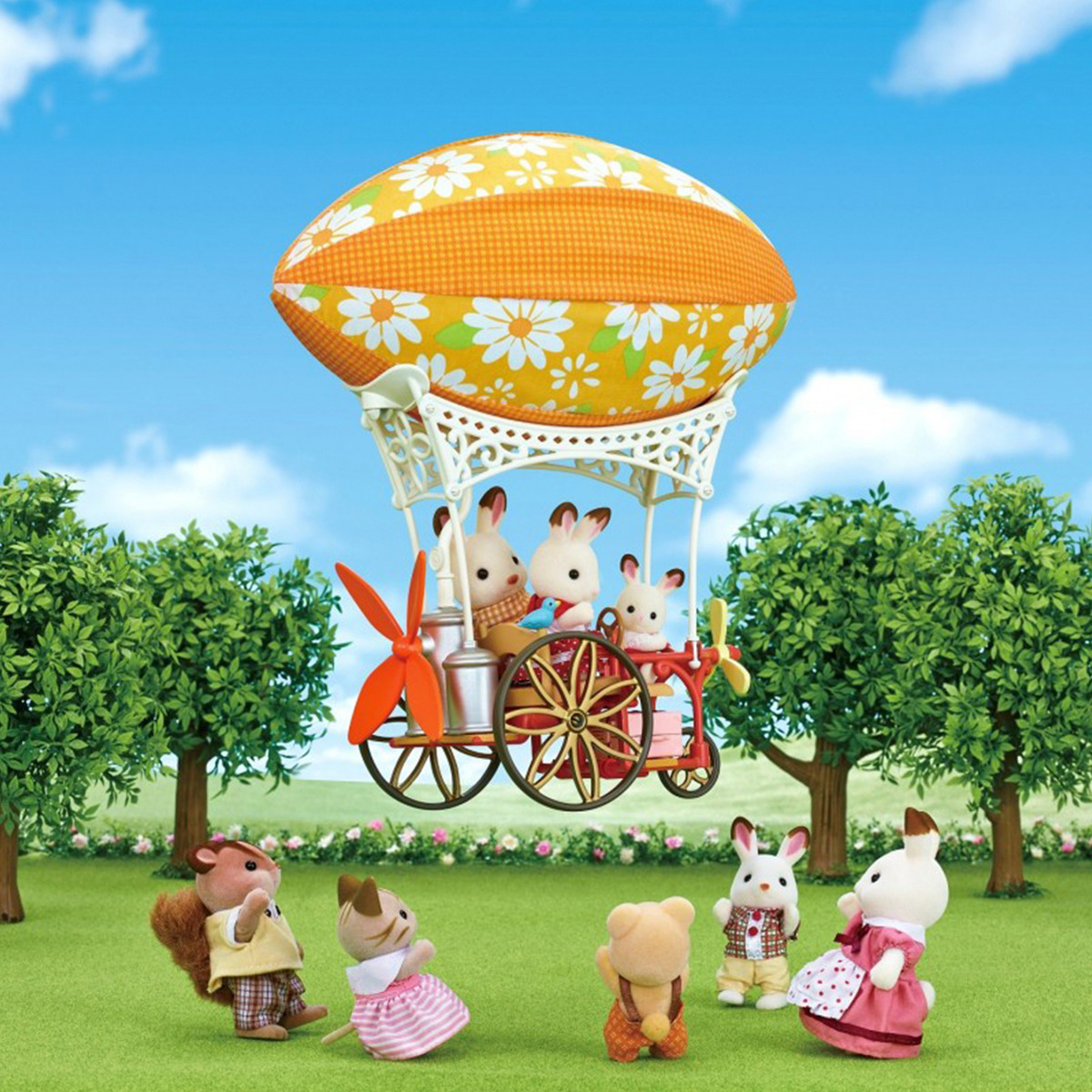 Sylvanian Families Bicicleta Globo Aerostatico Juguete Niños