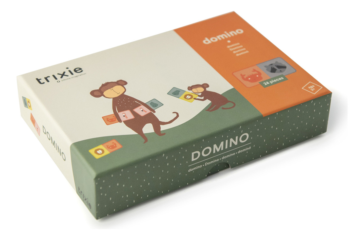 Domino Infantil Didactico Animales Juego Trixie Calidad Trex