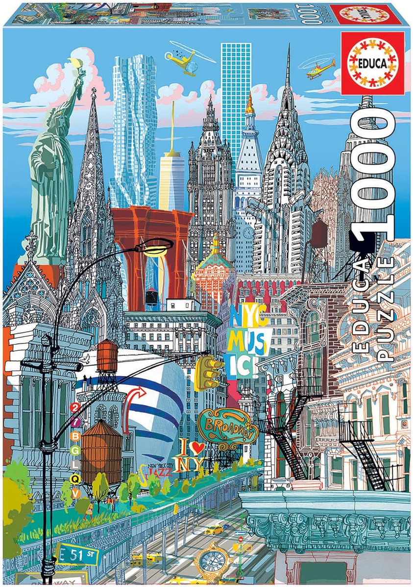Puzzle Rompecabezas Ciudad Nueva York 1000 Pcs Educa Trex