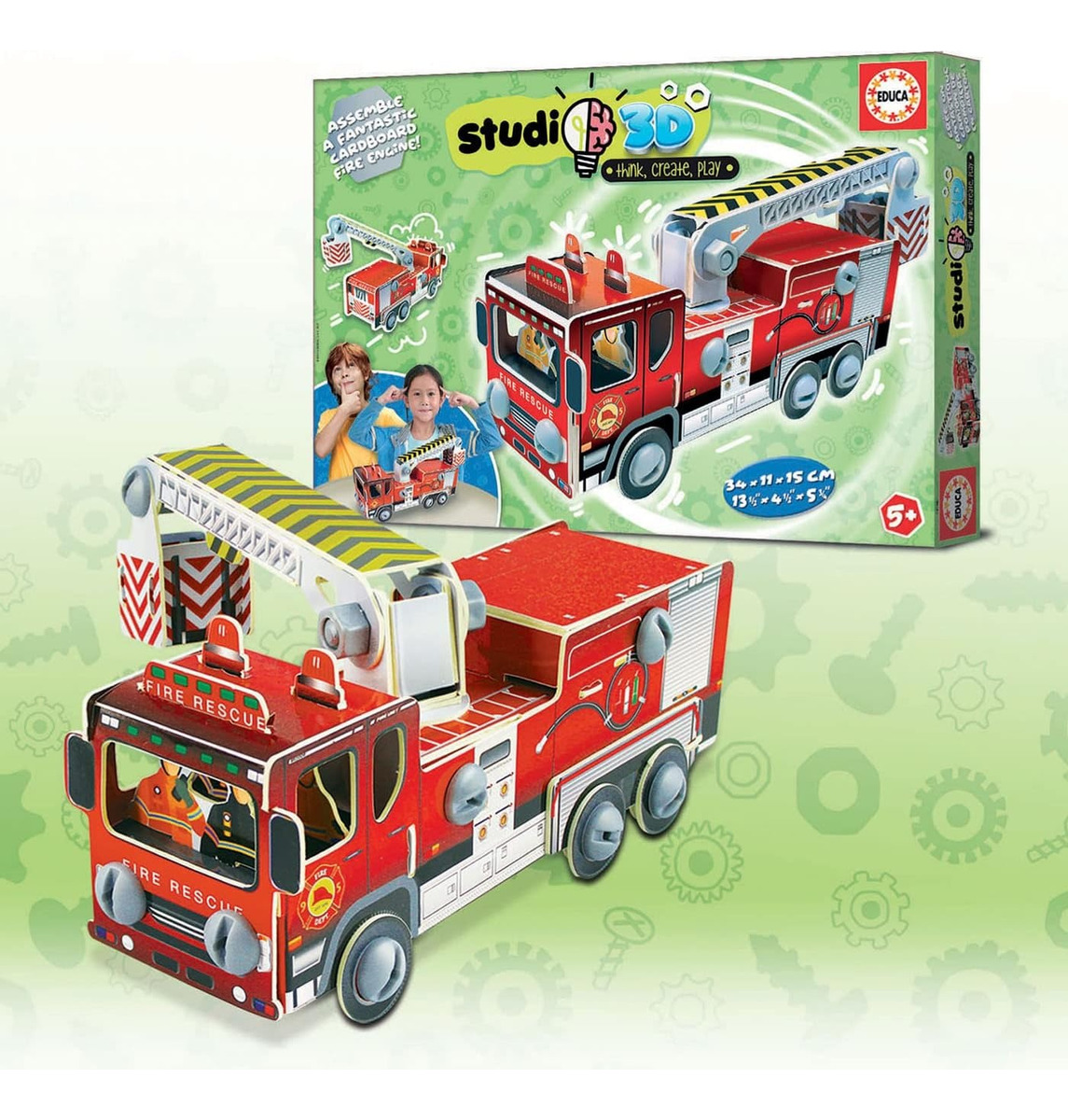 Puzzle Camion De Bomberos 3d Rompecabezas Educa Niños Trex