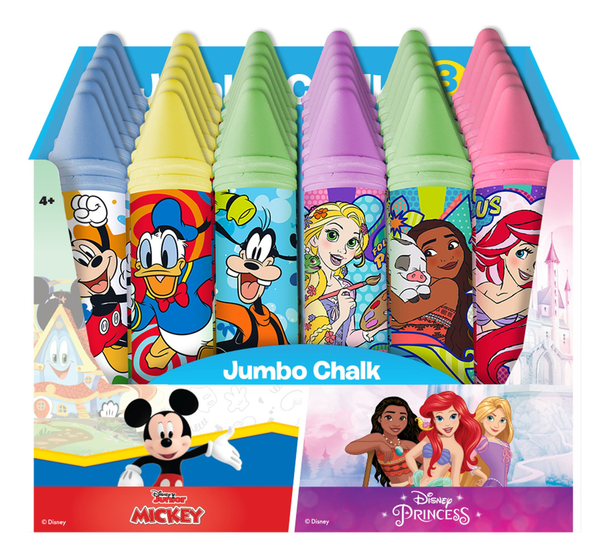Set Tizas D Piso Gigantes Ja-ru X3 Disney Princesas Y Mickey