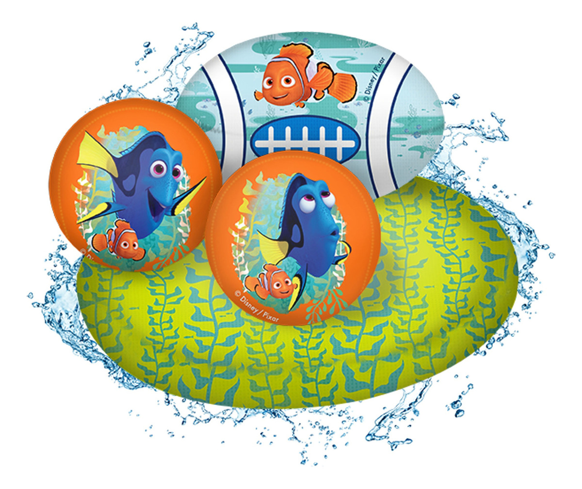 Set X3 Juego De Agua Disney Jaru Pelotas Y Disco Original Tx