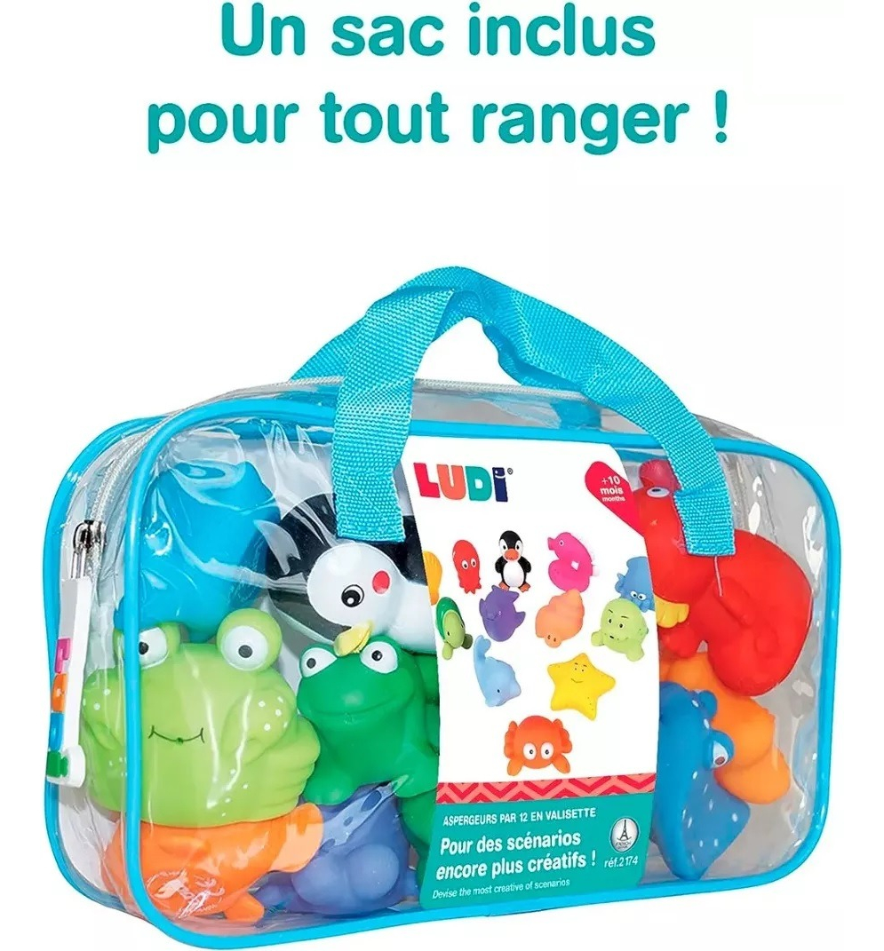 Animales De Goma Para Baño Ludi Aspergeurs Mer X12 Pcs +10
