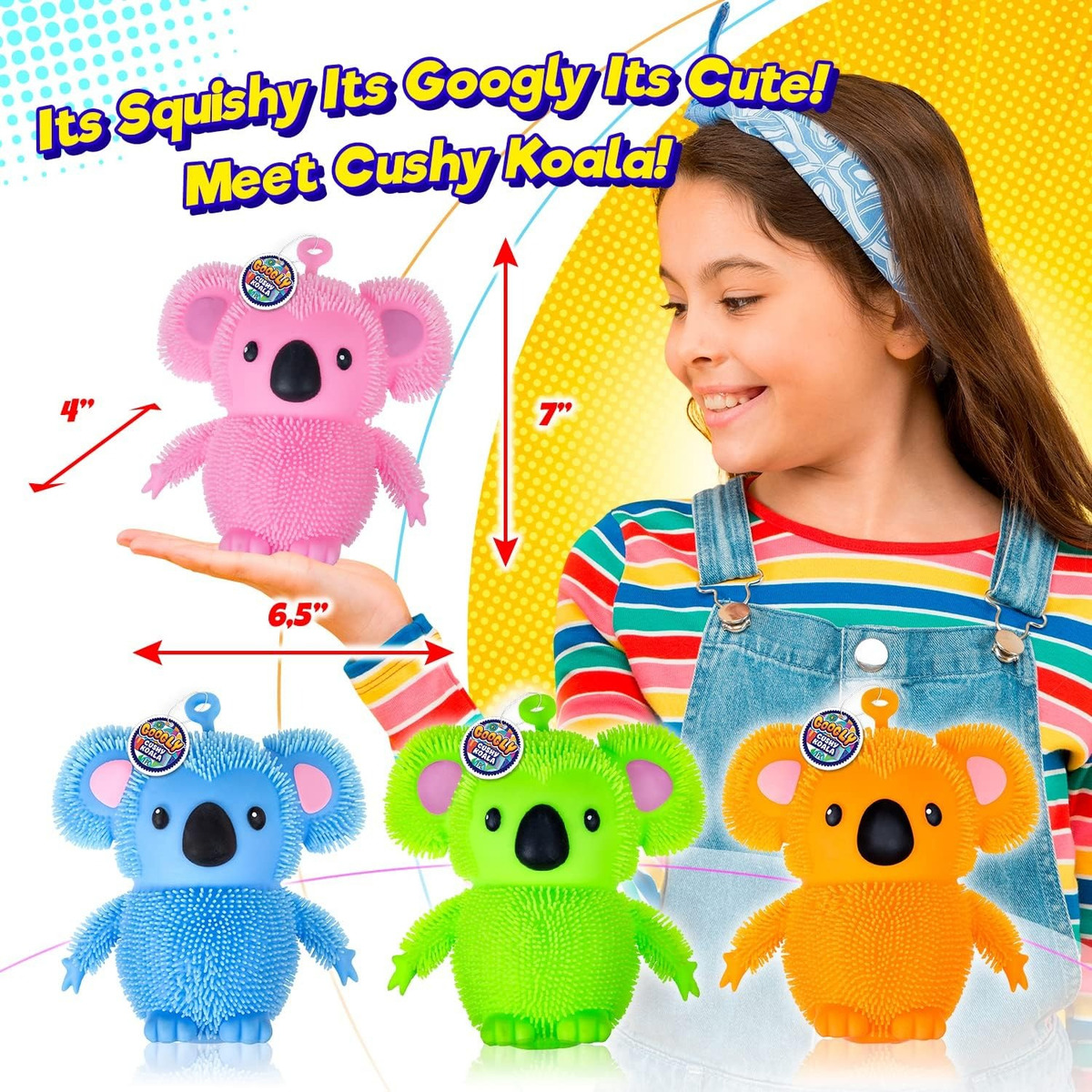 Goma Koala Ja-ru Coloridos Diviertete Estira Juega Niño Trex