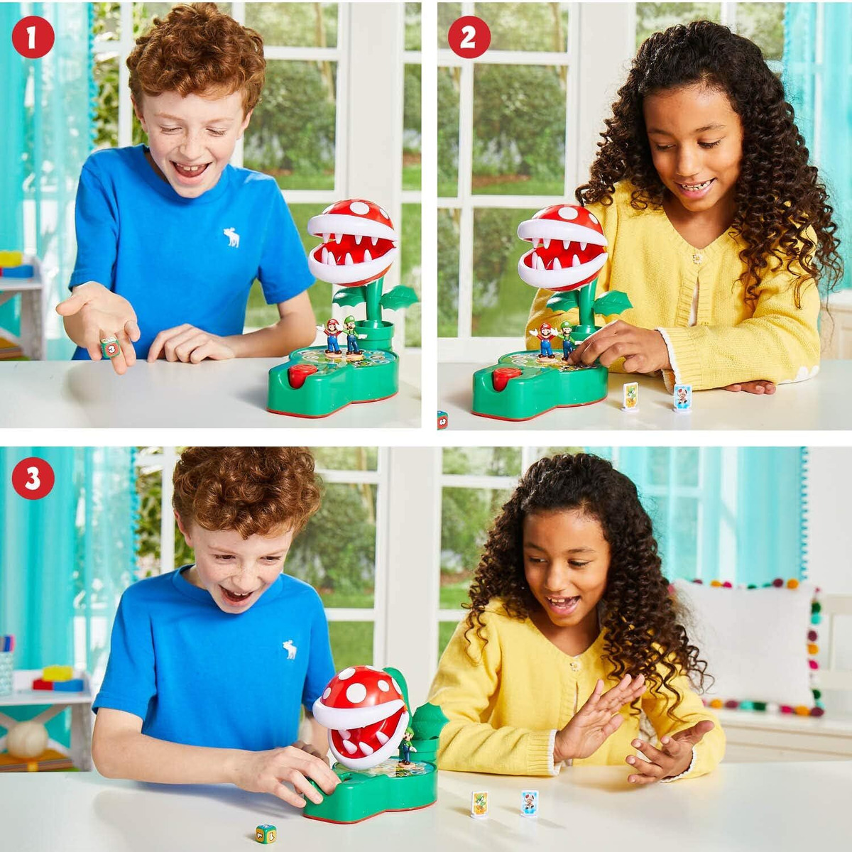 Juego De Mesa Super Mario Planta Piraña Juguete Didactico