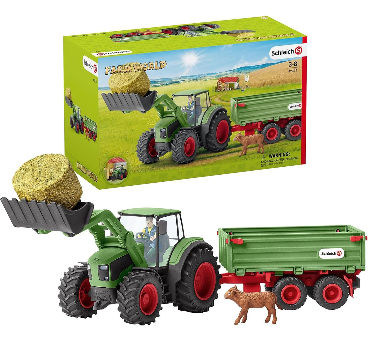 Tractor Remolque Schleich Juguete Niño Diversion Calidad Tx