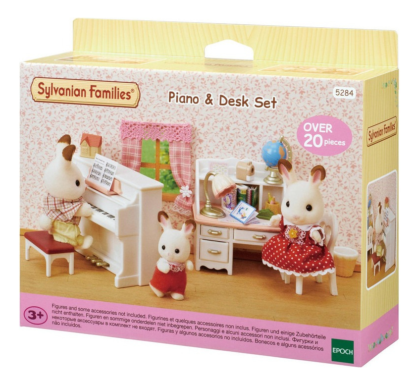 Sylvanian Families Set Piano Y Escritorio Juguete Niños Tx