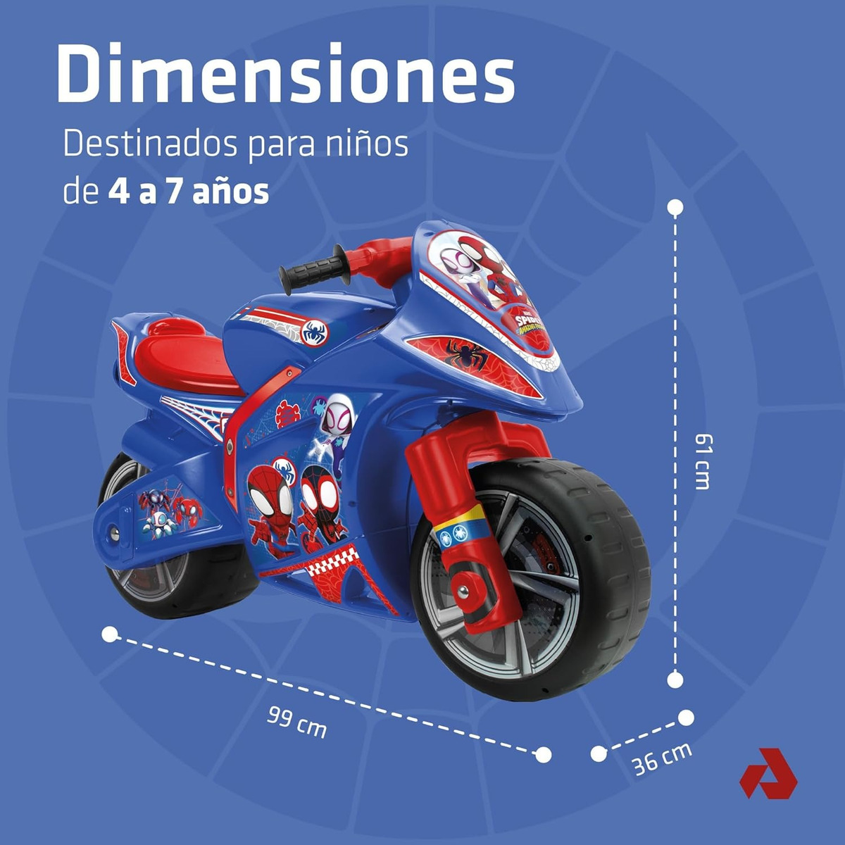Moto Buggy Deportiva Corre Pasillos Spiderman Injusa Trex