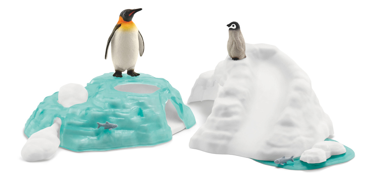 Set Figuras Familia Pingüinos Selva Animal Schleich Tx