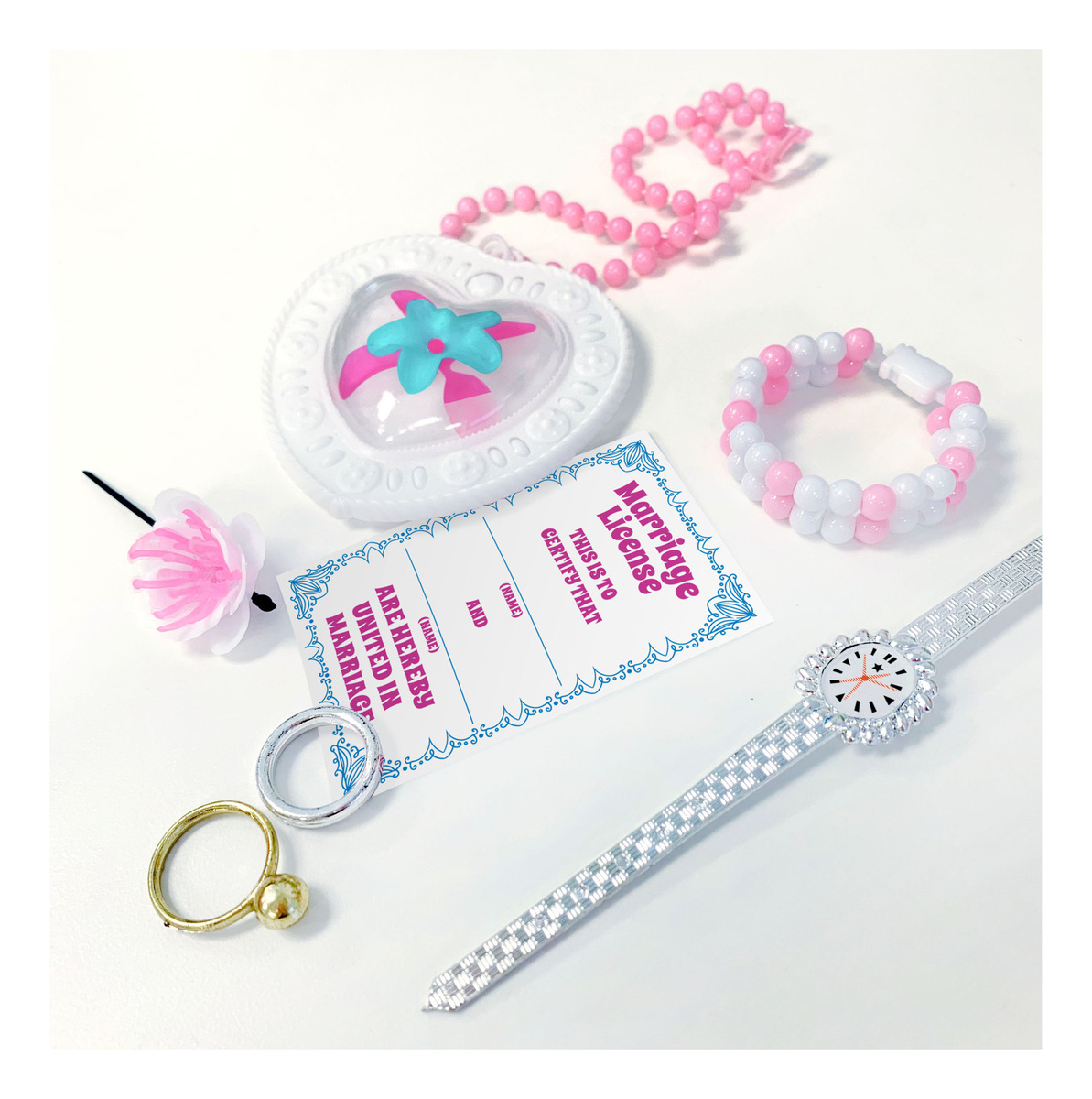 Juego De Rol Set De Casamiento Matrimonio Anillos Ja-ru Boda