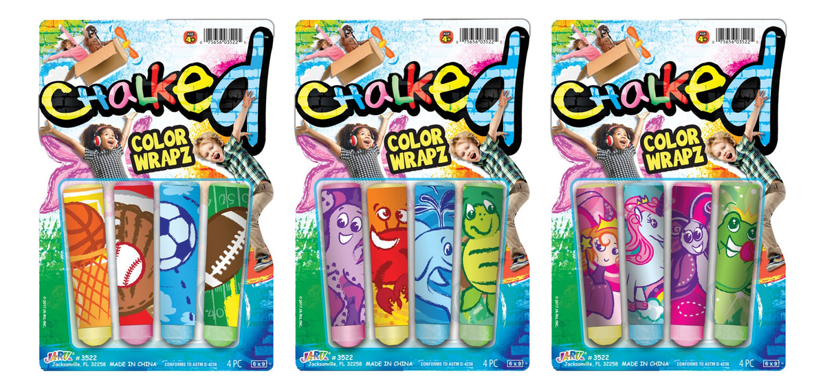 Tiza Colores Ja-ru Dibuja Imagina Juego Didactico Niños Trex