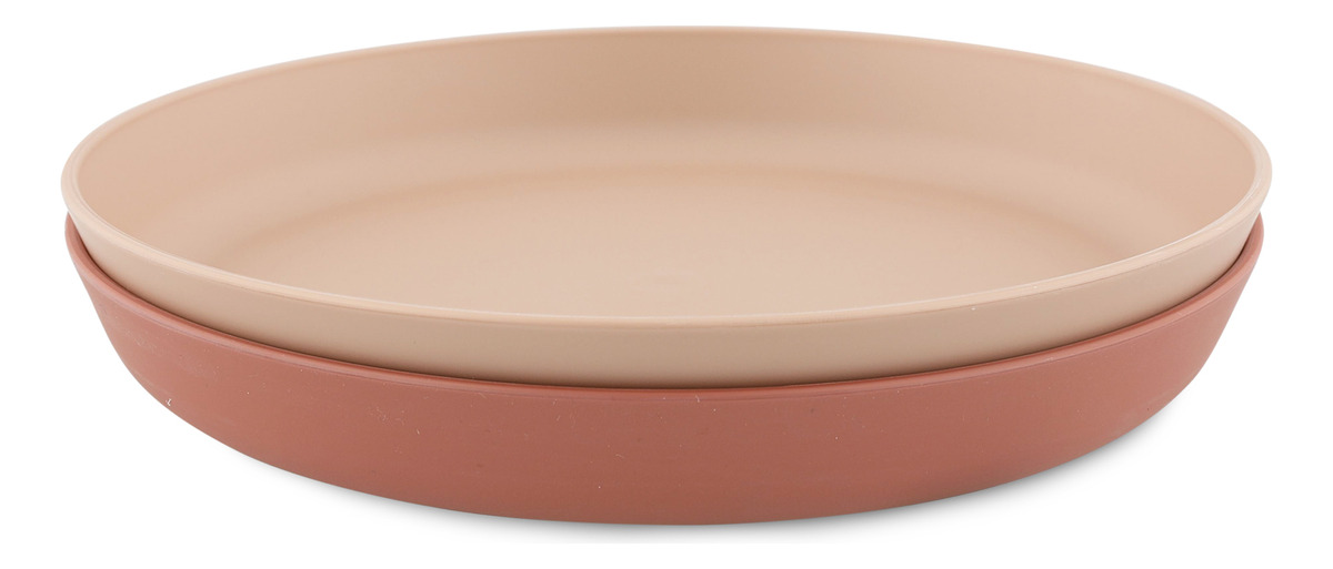 Pack Plato Bordes X2 Tixie Aprendizaje Comer Infantil Trex