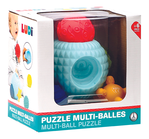 Juego Bebe Pelota Sensorial Goma Encastre Ludi Calidad Trex